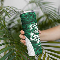 Queensland Maori Kiwi Personalised Skinny Tumbler Kikirangi Papua Shell Maori Tribal Tattoo