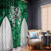 Queensland Maori Kiwi Personalised Window Curtain Kikirangi Papua Shell Maori Tribal Tattoo