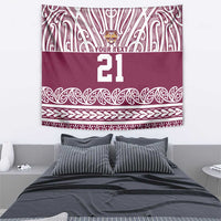 Queensland Maori Nga Hau E Wha Custom Tapestry Polynesian Maori Tribal Pattern