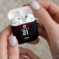 Queensland Papua New Guinea Custom AirPods Case All Black Pacific PNG Tribal Style - Polynesian Pride