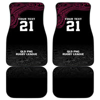 Queensland Papua New Guinea Custom Car Mats All Black Pacific PNG Tribal Style
