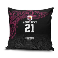 Queensland Papua New Guinea Custom Pillow Cover All Black Pacific PNG Tribal Style - Polynesian Pride