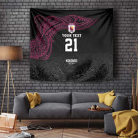 Queensland Papua New Guinea Custom Tapestry All Black Pacific PNG Tribal Style