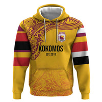 Queensland Papua New Guinea Custom Hoodie All Gold Pacific PNG Tribal Style