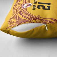 Queensland Papua New Guinea Custom Pillow Cover All Gold Pacific PNG Tribal Style - Polynesian Pride