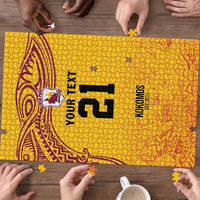 Queensland Papua New Guinea Custom Puzzle All Gold Pacific PNG Tribal Style - Polynesian Pride