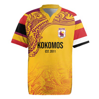 Queensland Papua New Guinea Custom Rugby Jersey All Gold Pacific PNG Tribal Style