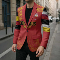 Queensland Papua New Guinea Custom Blazer All Red Pacific PNG Tribal Style - Polynesian Pride