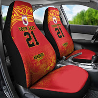Queensland Papua New Guinea Custom Car Seat Cover All Red Pacific PNG Tribal Style
