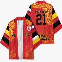 Queensland Papua New Guinea Custom Kimono All Red Pacific PNG Tribal Style - Polynesian Pride