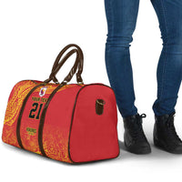 Queensland Papua New Guinea Custom Travel Bag All Red Pacific PNG Tribal Style - Polynesian Pride