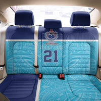 Queensland Samoa Custom Back Car Seat Cover Blue Pacific Polynesian Tribal Pattern