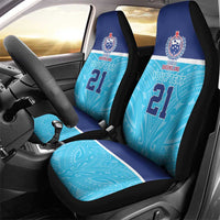 Queensland Samoa Custom Car Seat Cover Blue Pacific Polynesian Tribal Pattern