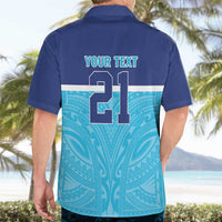 Queensland Samoa Custom Hawaiian Shirt Blue Pacific Polynesian Tribal Pattern LT9 - Polynesian Pride