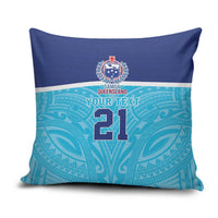 Queensland Samoa Custom Pillow Cover Blue Pacific Polynesian Tribal Pattern LT9 Blue - Polynesian Pride