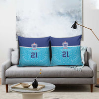 Queensland Samoa Custom Pillow Cover Blue Pacific Polynesian Tribal Pattern LT9 - Polynesian Pride