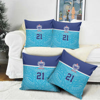 Queensland Samoa Custom Pillow Cover Blue Pacific Polynesian Tribal Pattern LT9 - Polynesian Pride