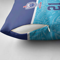 Queensland Samoa Custom Pillow Cover Blue Pacific Polynesian Tribal Pattern LT9 - Polynesian Pride
