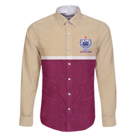 Queensland Samoa Custom Family Matching Puletasi and Hawaiian Shirt Maroon Pacific Polynesian Tribal Pattern