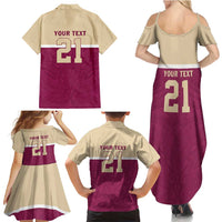 Queensland Samoa Custom Family Matching Summer Maxi Dress and Hawaiian Shirt Maroon Pacific Polynesian Tribal Pattern LT9 - Polynesian Pride