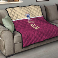 Queensland Samoa Custom Quilt Maroon Pacific Polynesian Tribal Pattern