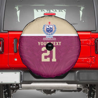 Queensland Samoa Custom Spare Tire Cover Maroon Pacific Polynesian Tribal Pattern