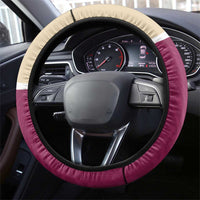 Queensland Samoa Steering Wheel Cover Maroon Pacific Polynesian Tribal Pattern