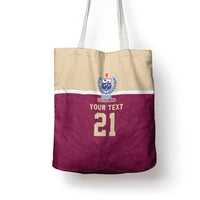 Queensland Samoa Custom Tote Bag Maroon Pacific Polynesian Tribal Pattern - Polynesian Pride