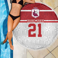 Queensland Tonga Custom Beach Blanket QLD with Tongan Ngatu Pattern