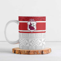 Queensland Tonga Custom Ceramic Mug QLD with Tongan Ngatu Pattern - Polynesian Pride