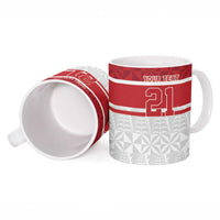 Queensland Tonga Custom Ceramic Mug QLD with Tongan Ngatu Pattern - Polynesian Pride