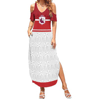 Queensland Tonga Custom Family Matching Summer Maxi Dress and Hawaiian Shirt QLD with Tongan Ngatu Pattern
