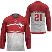 Queensland Tonga Custom Hockey Jersey QLD with Tongan Ngatu Pattern - Polynesian Pride