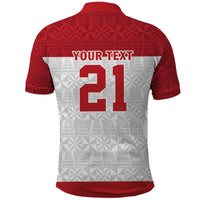Queensland Tonga Custom Polo Shirt QLD with Tongan Ngatu Pattern