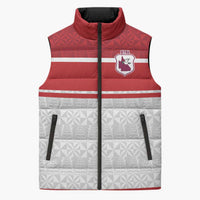 Queensland Tonga Custom Sleeveless Puffer Jacket QLD with Tongan Ngatu Pattern - Polynesian Pride