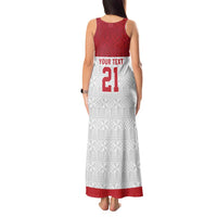 Queensland Tonga Custom Tank Maxi Dress QLD with Tongan Ngatu Pattern