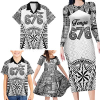 Personalised Tonga 676 Family Matching Long Sleeve Bodycon Dress and Hawaiian Shirt Tribal Kupesi Ngatu Unique LT9 - Polynesian Pride