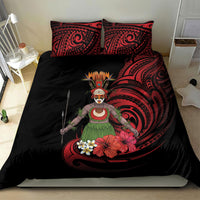 Huli Wigmen Tribe Hela Province Bedding Set Papua New Guinea Indigenous Pattern LT9 - Polynesian Pride