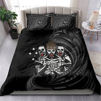 Skeleton Tribe Simbu Province Bedding Set Papua New Guinea Indigenous Pattern LT9 - Polynesian Pride