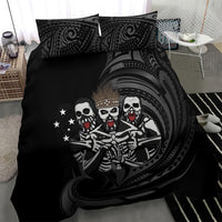 Skeleton Tribe Simbu Province Bedding Set Papua New Guinea Indigenous Pattern LT9 - Polynesian Pride