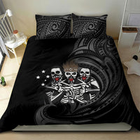 Skeleton Tribe Simbu Province Bedding Set Papua New Guinea Indigenous Pattern LT9 - Polynesian Pride