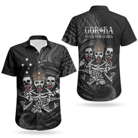 Skeleton Tribe Simbu Province Couples Matching Tank Maxi Dress and Hawaiian Shirt Papua New Guinea Indigenous Pattern LT9 - Polynesian Pride
