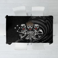 Skeleton Tribe Simbu Province Tablecloth Papua New Guinea Indigenous Pattern LT9 Black - Polynesian Pride