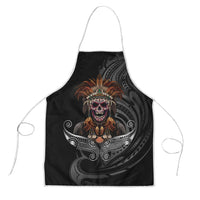 Mokomoko Tribe Eastern Highlands Province Apron Papua New Guinea Indigenous Pattern LT9 Black - Polynesian Pride