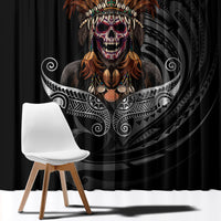 Mokomoko Tribe Eastern Highlands Province Window Curtain Papua New Guinea Indigenous Pattern LT9 - Polynesian Pride