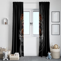 Mokomoko Tribe Eastern Highlands Province Window Curtain Papua New Guinea Indigenous Pattern LT9 - Polynesian Pride