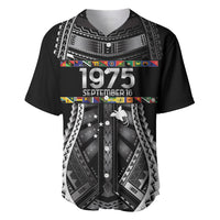 Independen Stet bilong Papua Niugini 1975 Baseball Jersey Black Tribal Papua New Guinea Province Flag LT9 Black - Polynesian Pride