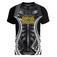 Independen Stet bilong Papua Niugini 1975 Women V-Neck T-Shirt Black Tribal Papua New Guinea Province Flag LT9 - Polynesian Pride