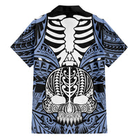 personalised-polynesia-skull-family-matching-tank-maxi-dress-and-hawaiian-shirt-with-boars-tusk-blue-arty-vibe