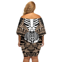 personalised-polynesia-skull-off-shoulder-short-dress-with-boars-tusk-gold-arty-vibe